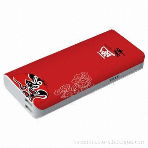2014 hot sale portable mobile charger power bank, 10,000mAh, built-in cable